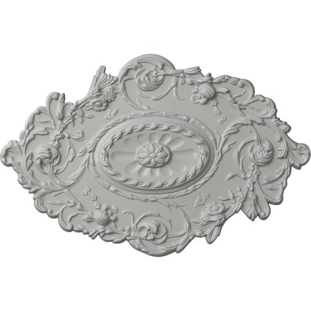 Ekena Millwork Strasbourg Ceiling Medallion, Hand-Painted Frost, 30 1/2"W x 20"H x 1 1/2"P CM30SGFRF